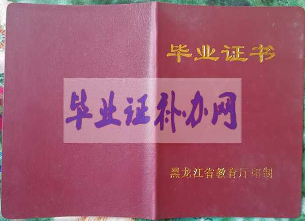 1996年黑龍江省中專畢業證樣本圖片模板